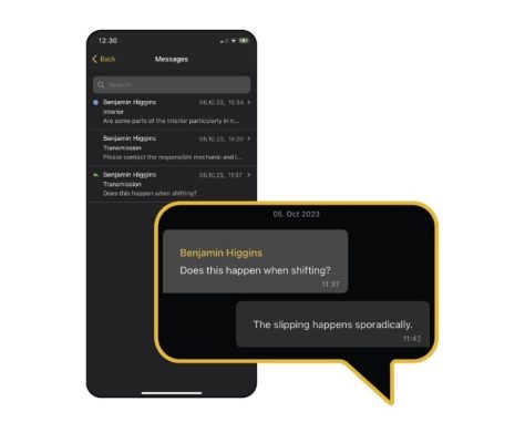 Direct communication with testers connected to specific issue description